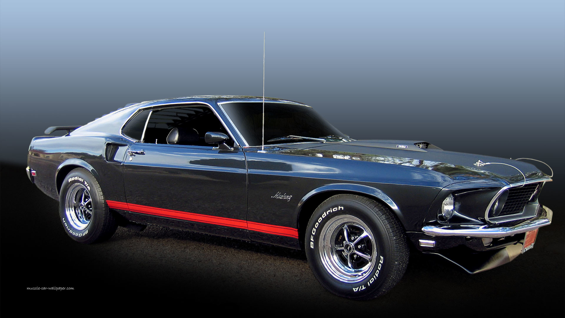 1920x1080 Ford Mustang Sportsroof, 1969 - Right Side View Wallpaper | 1920_09