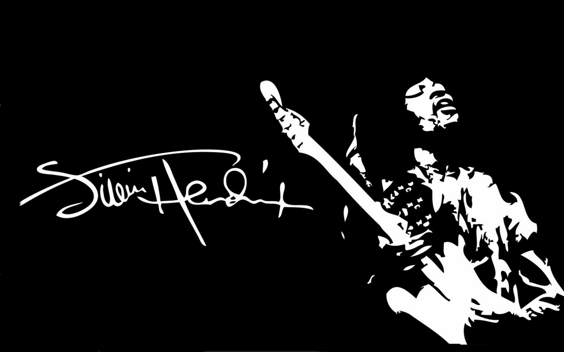 1920x1200 Jimi Hendrix black and white Wallpaper