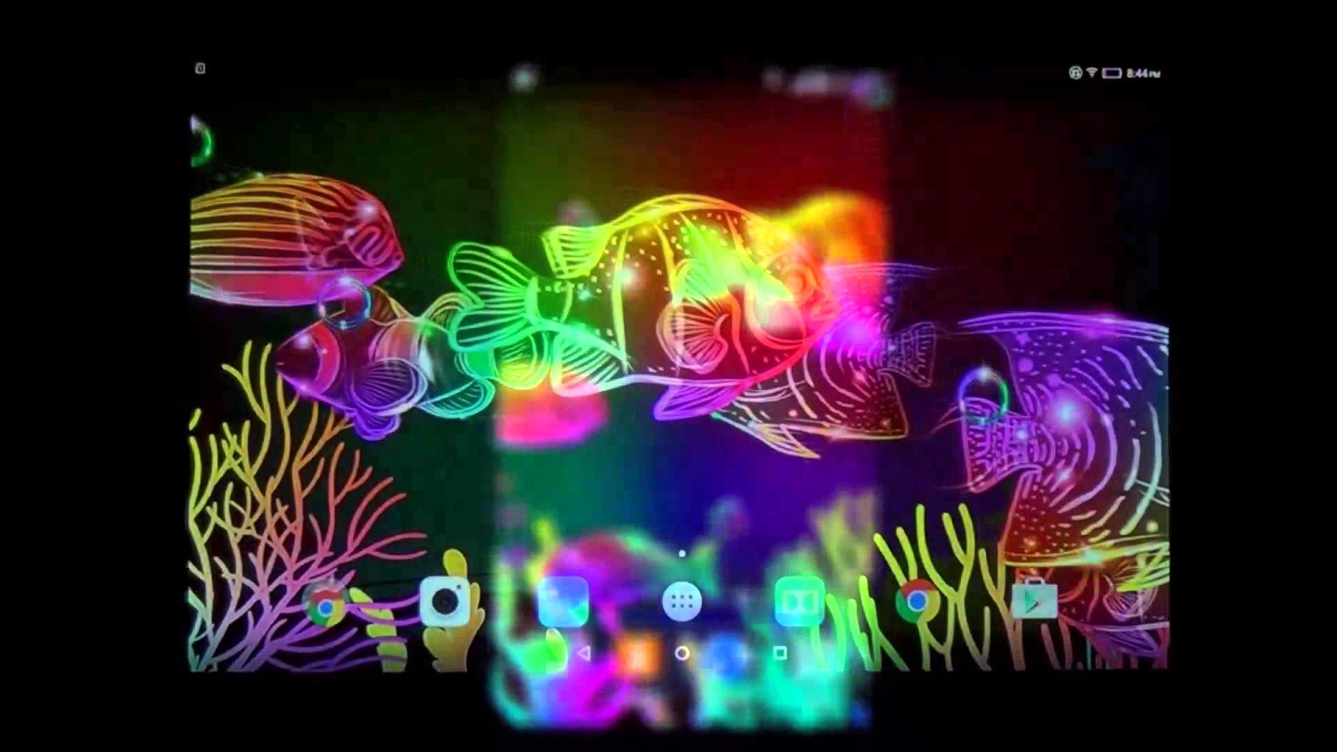1920x1080 Neon fish live wallpaper for Android phones and tablets