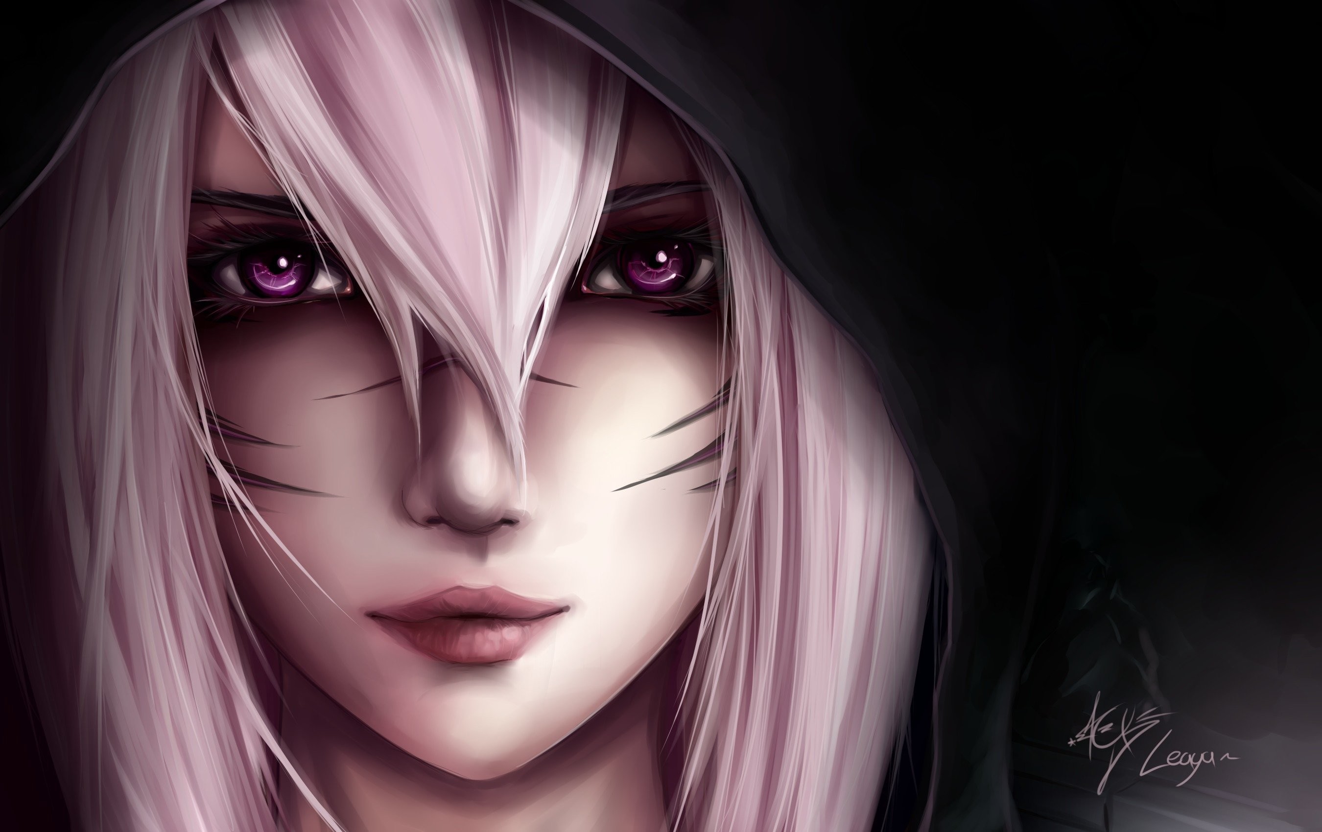 2700x1700 hood, Black, Background, Girl, Pink, Hair Wallpapers HD / Desktop and  Mobile Backgrounds