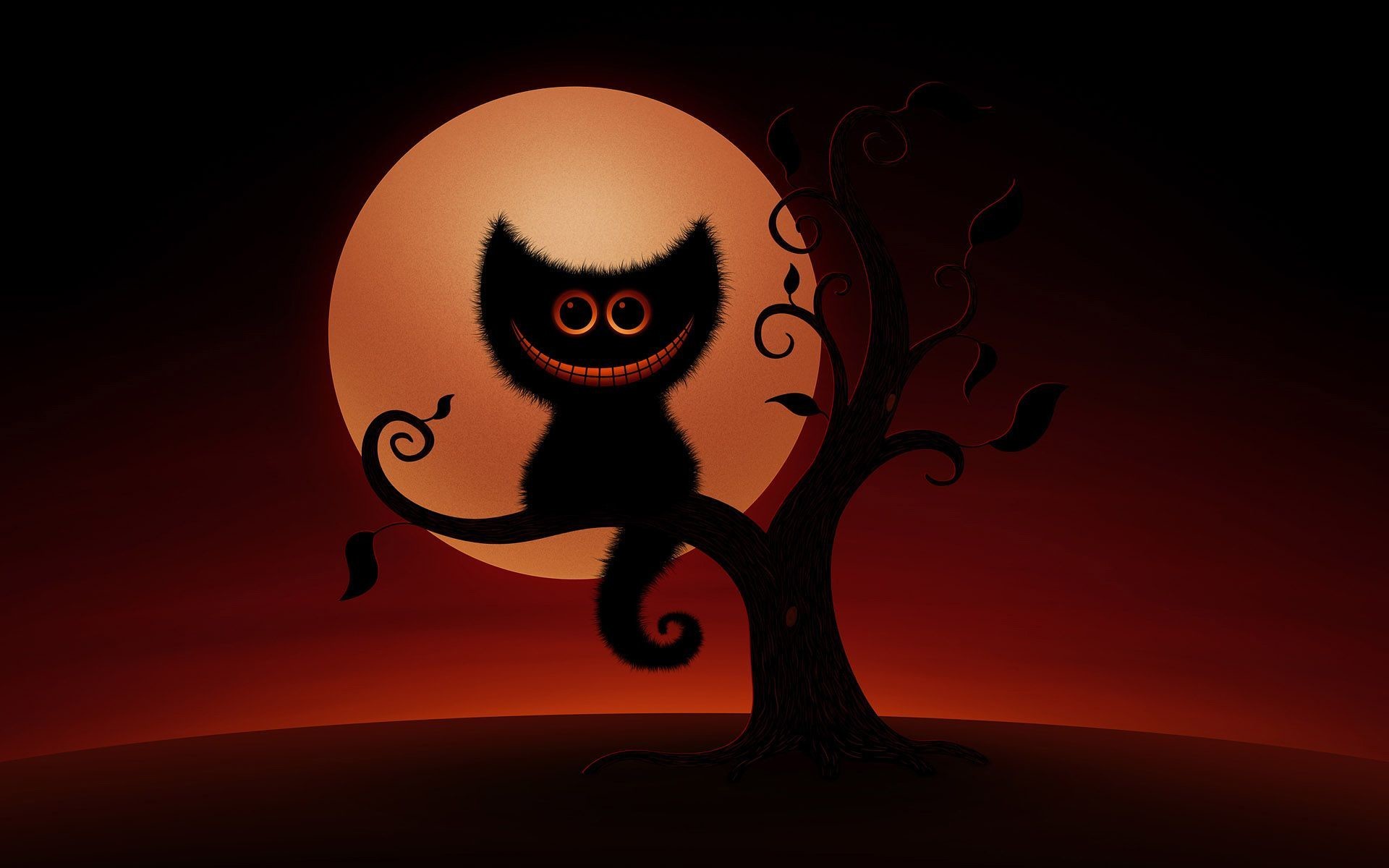 1920x1200 Halloween Cat HD Desktop Wallpaper, Background Image