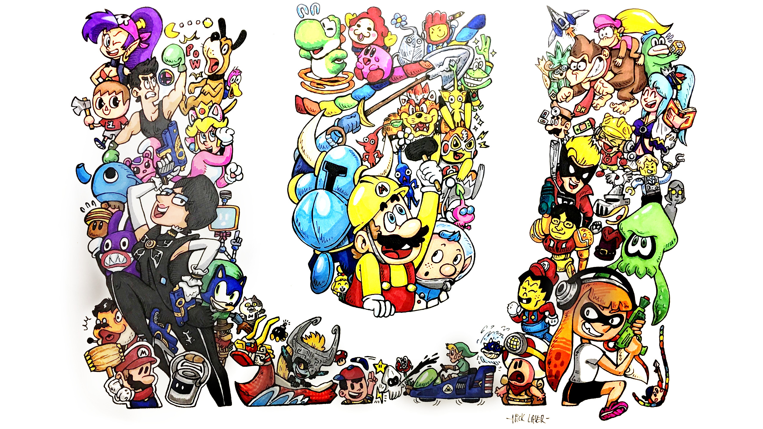 2560x1440 ImageI cleaned up plooper14's awesome Wii U tribute and made it into a  Wallpaper!