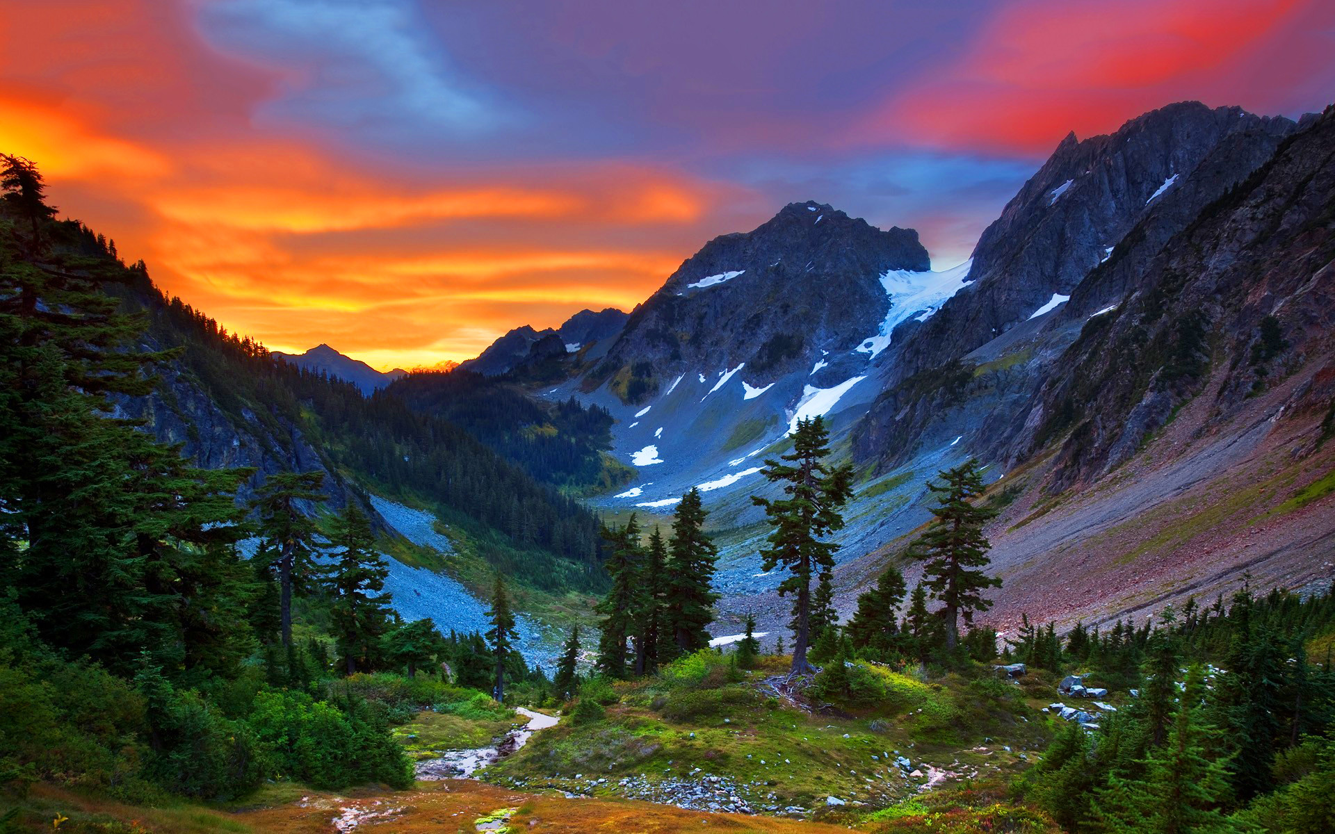 1920x1200 Pelton Peak, Skagit Pass, North Cascades, Washington - Beautiful photos and  wallpapers