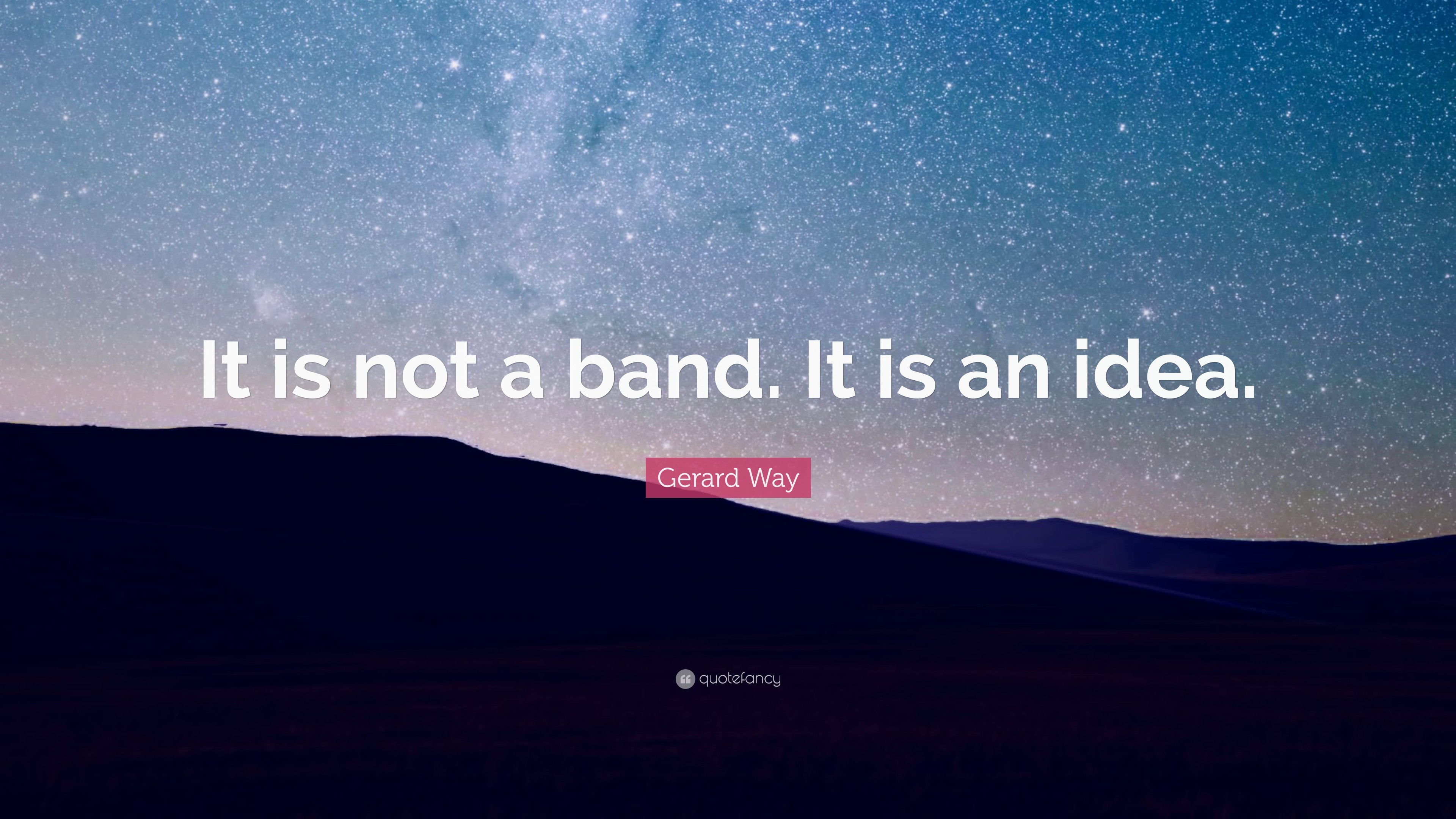 3840x2160 Gerard Way Quote: “It is not a band. It is an idea.