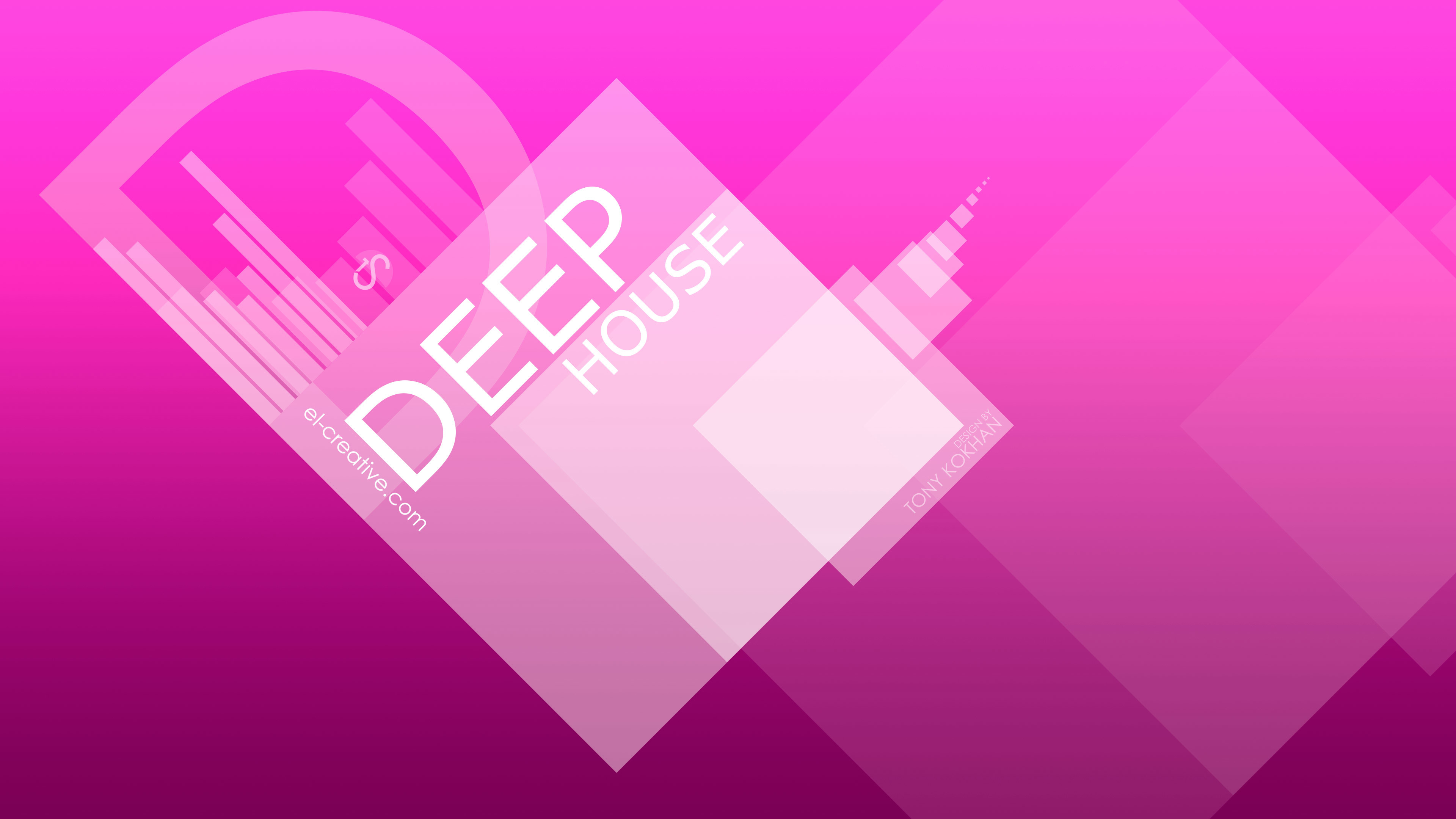 3840x2160 ... Deep-House-Music-Abstract-DJ-Words-Pink-Colors- ...
