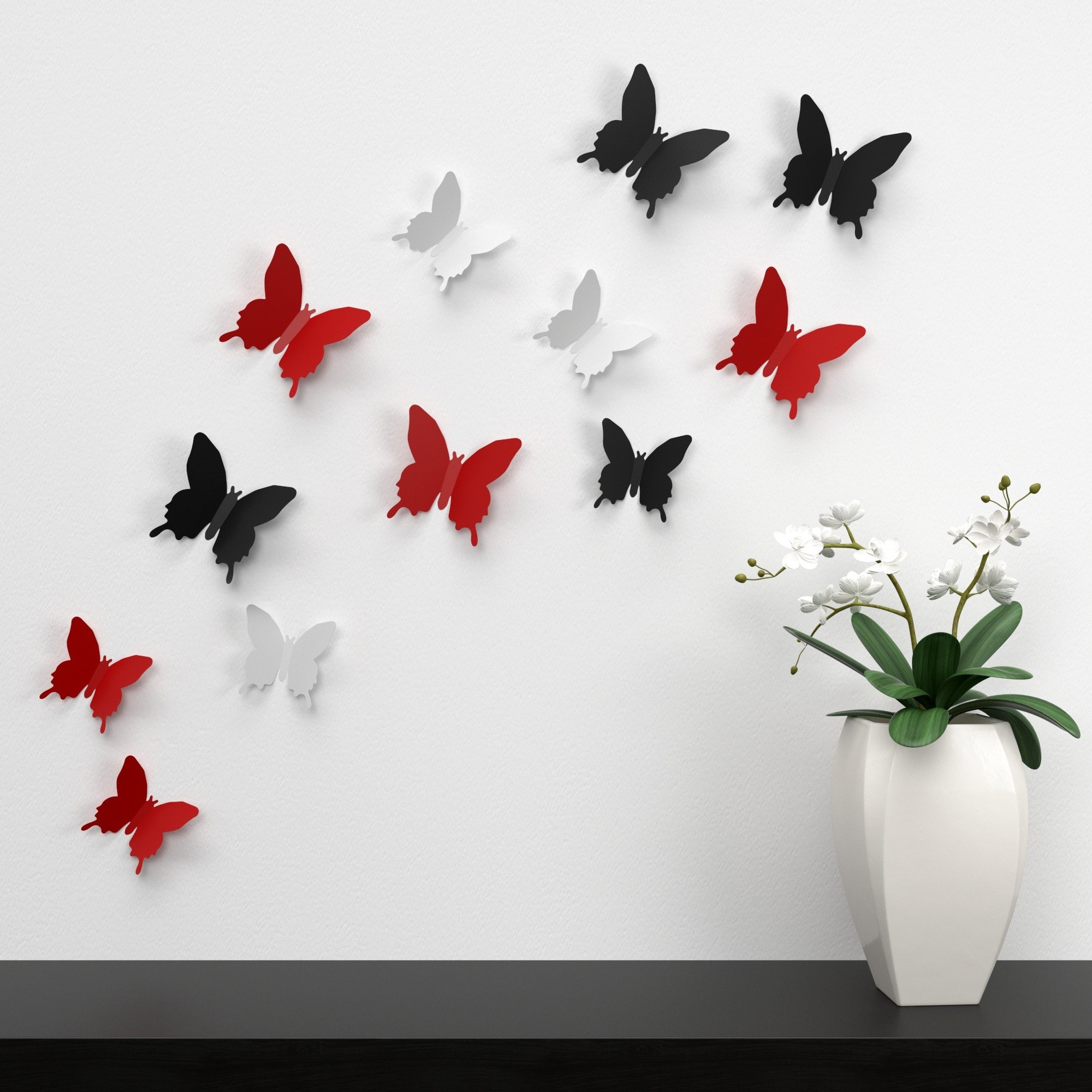 2000x2000 Black And Red Butterfly Wallpaper For Android