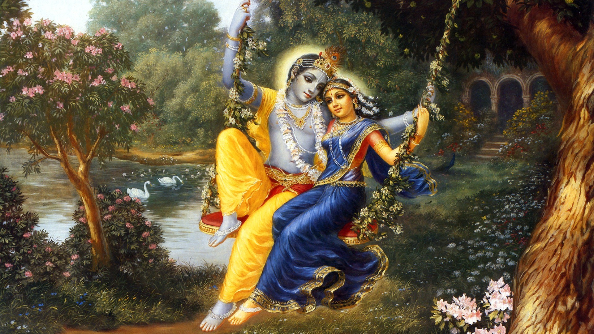 RADHA KRISHNA ON FINE ART PAPER HD QUALITY WALLPAPER POSTER Fine Art Print  - Religious posters in India - Buy art, film, design, movie, music, nature  and educational paintings/wallpapers at Flipkart.com