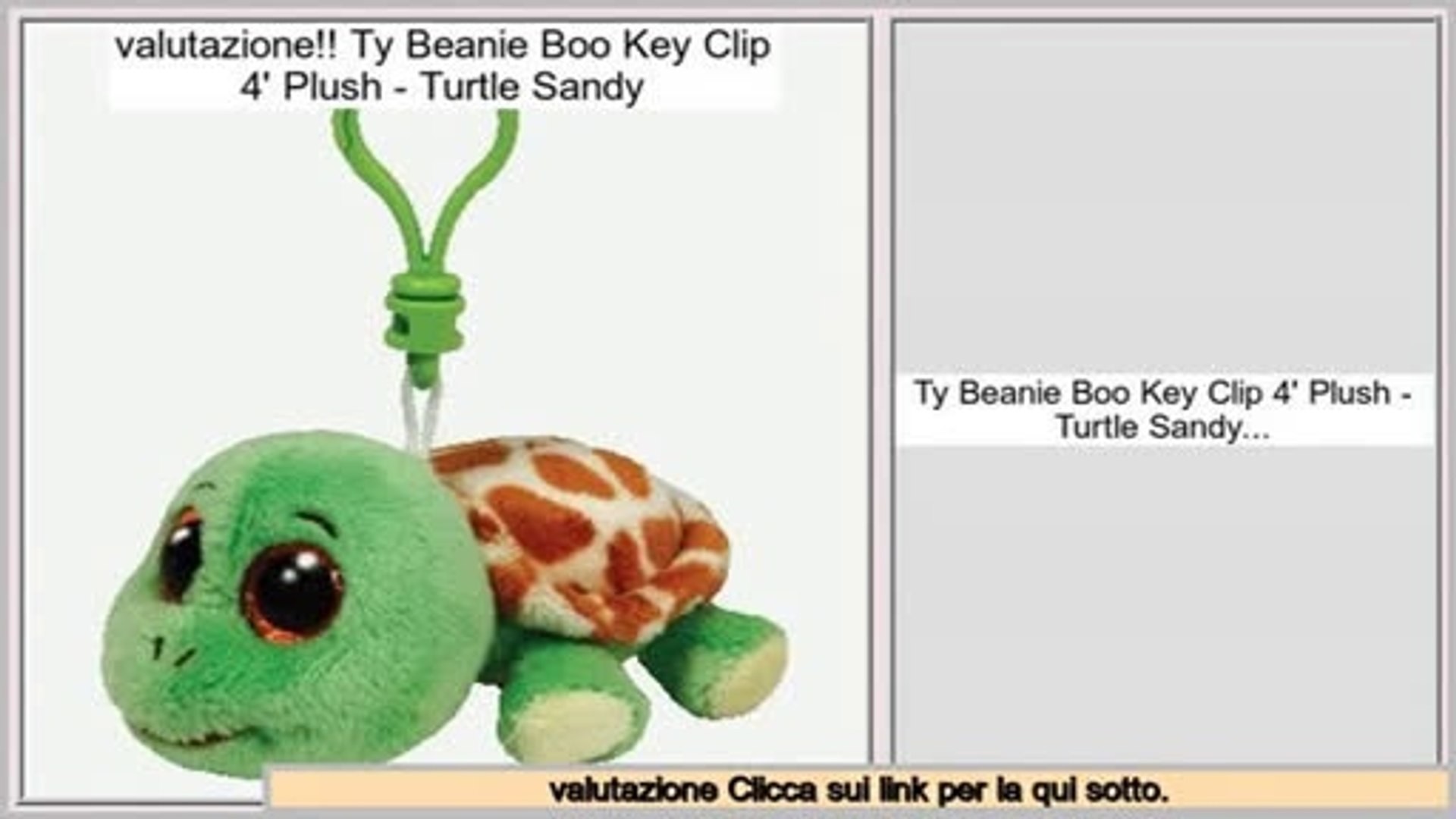 1920x1080 Confronto Shopping Ty Beanie Boo Key Clip 4' Plush - Turtle Sandy - video  dailymotion