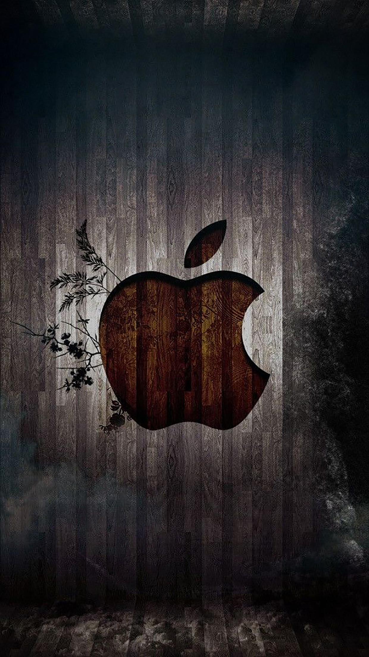 1241x2208 Apple Logo Apple Logo 2 3Wallpapers iPhone Parallax Apple Logo : On Wood