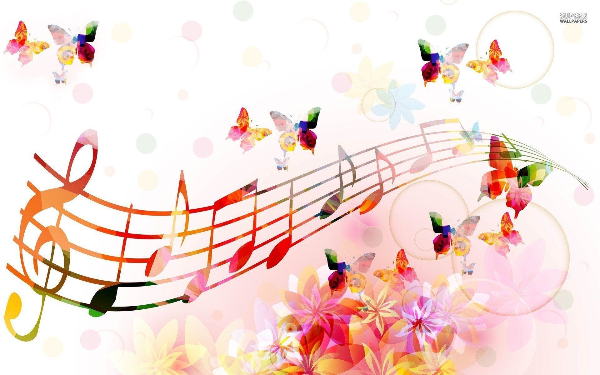 1920x1200 Colorful Treble Clef And Musical Notes Wallpaper #1088 | Foolhardi.  