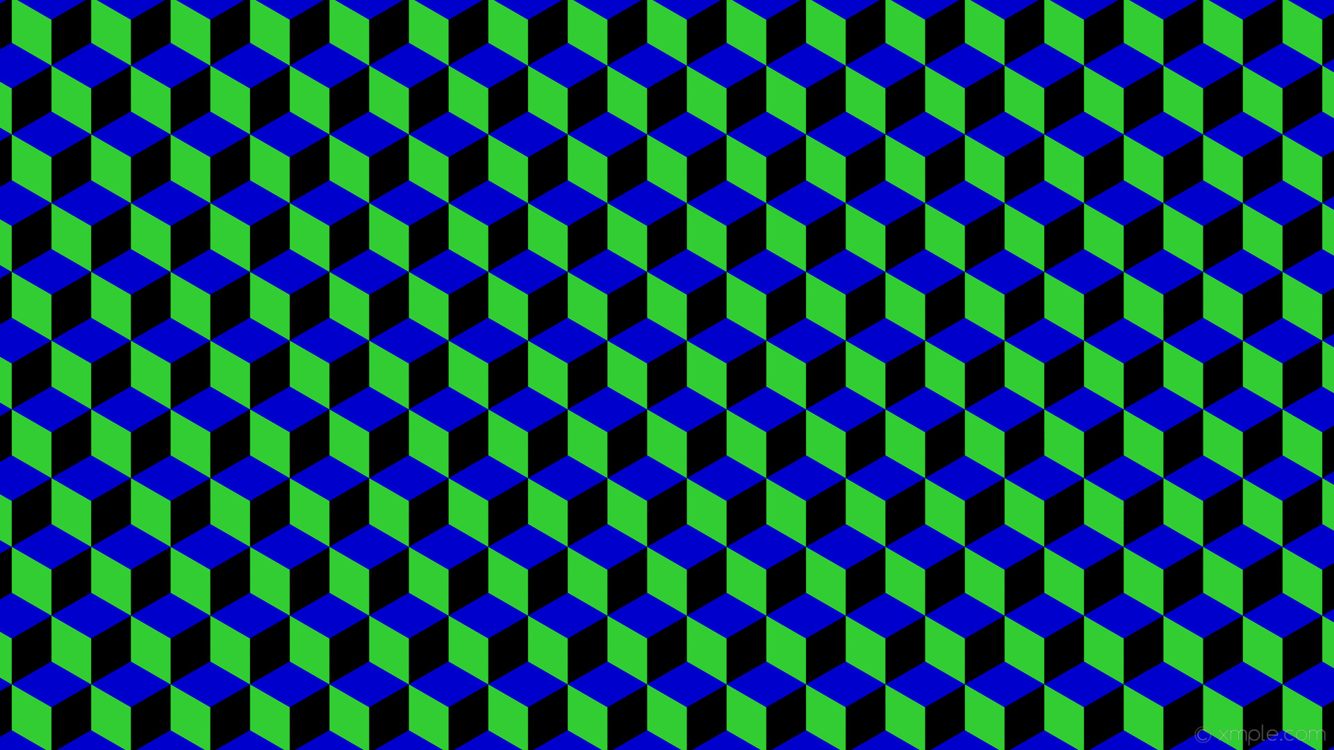 1920x1080 wallpaper blue 3d cubes green black medium blue lime green #000000 #0000cd  #32cd32