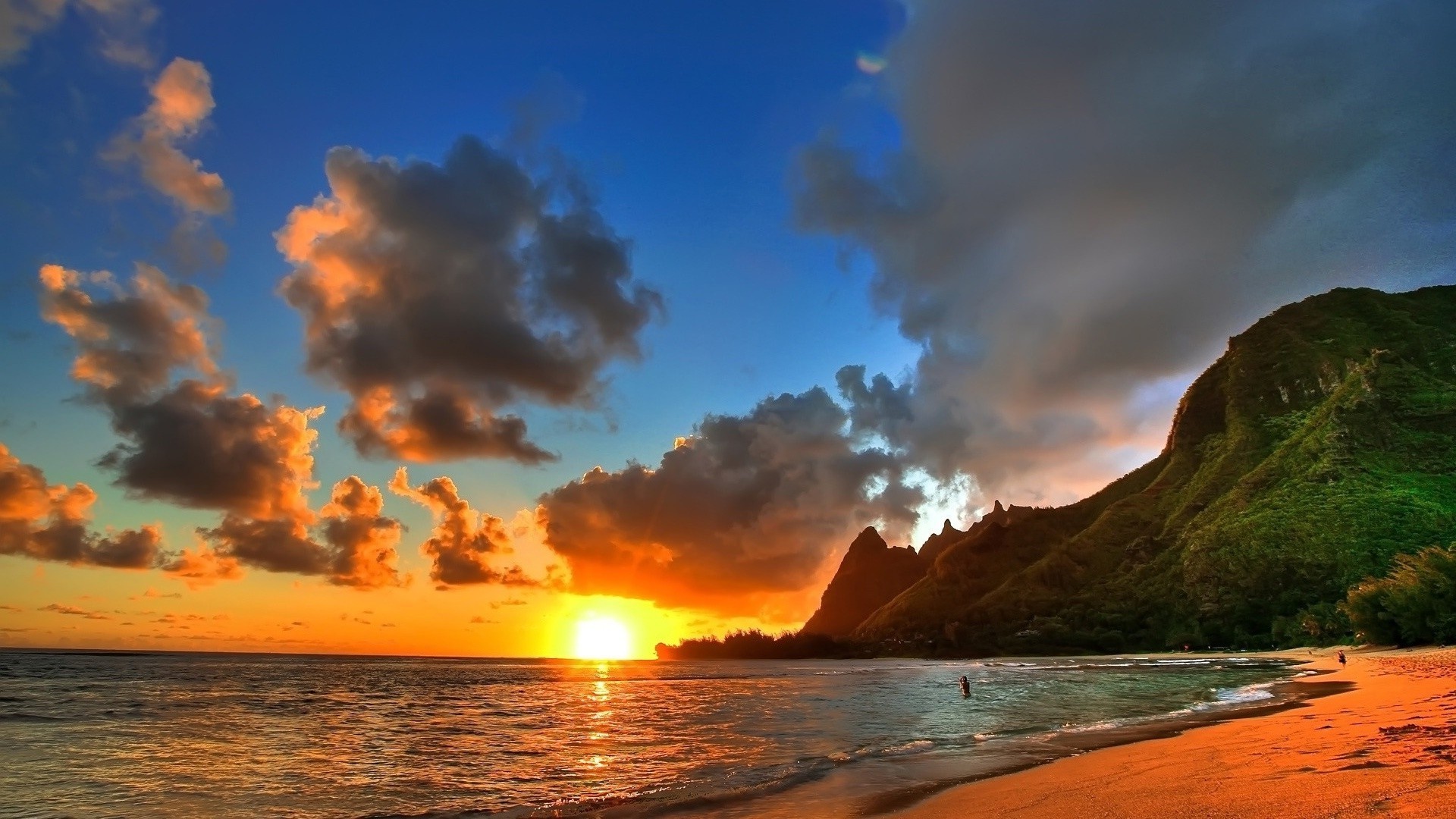 1920x1080 Hawaii Beach Sunset wallpaper