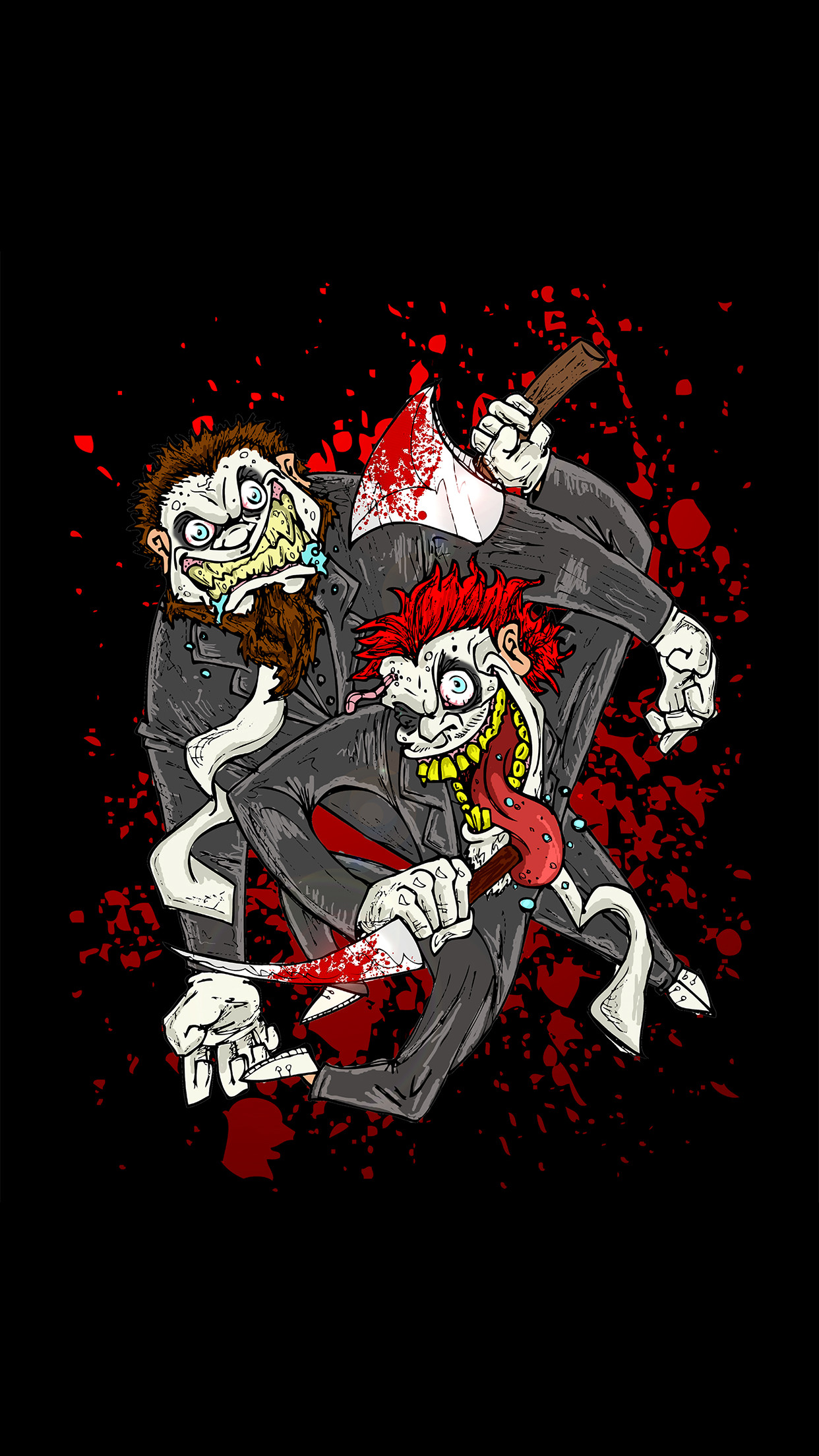 1242x2208 Twiztid Bloody Toons iPhone 3Wallpapers Parallax Les 3 Wallpapers .