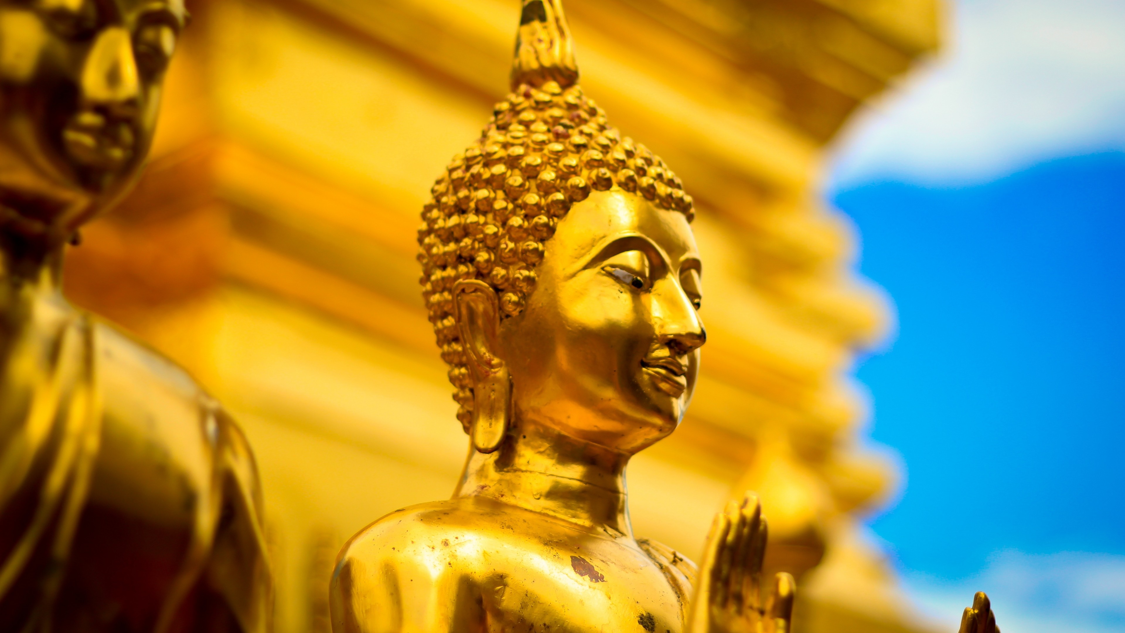 3840x2160 Preview wallpaper buddha, statue, buddhism, religion, thailand 