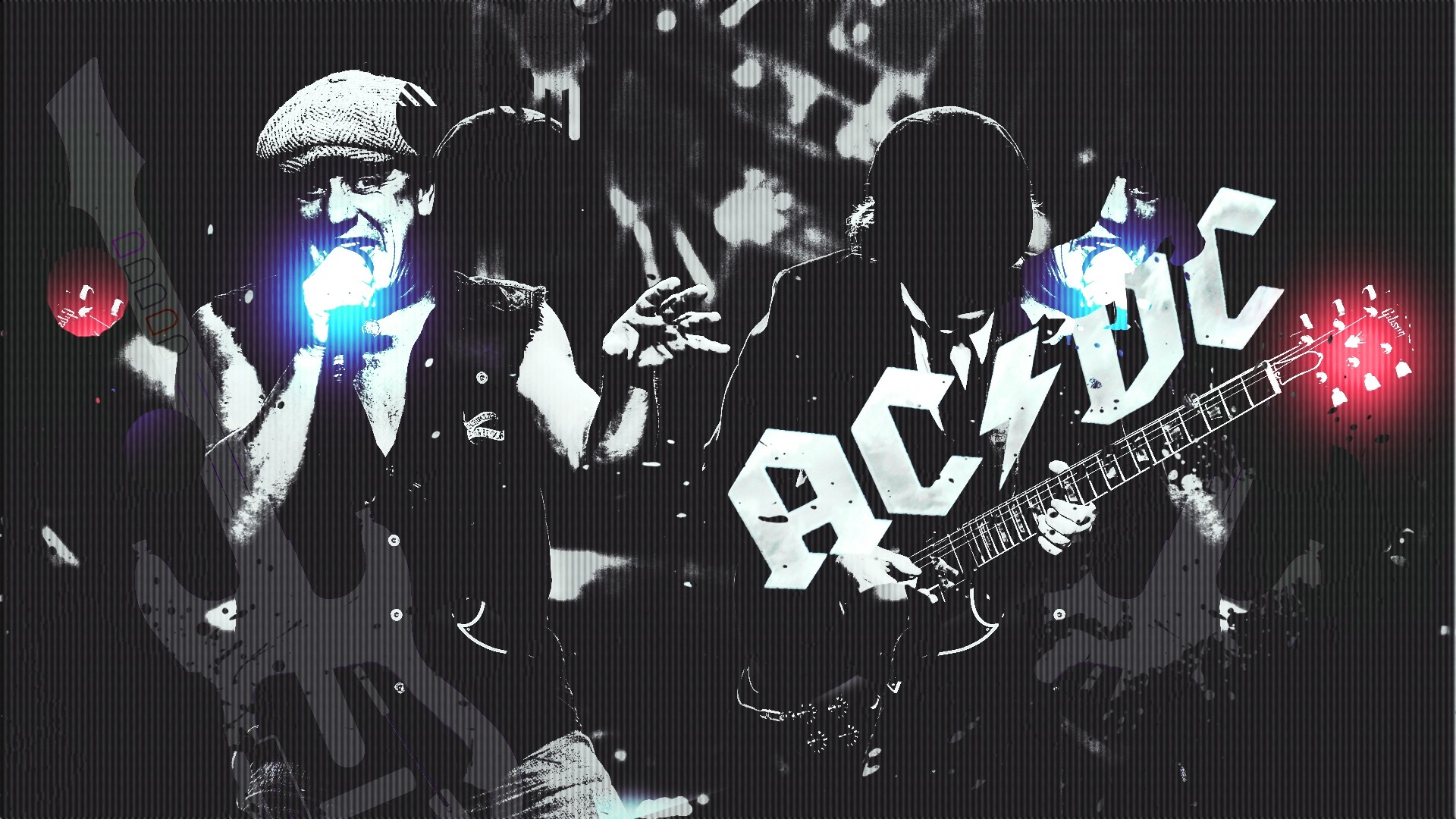 1920x1080 Wallpaper Acdc, Graphics, Show, Concert, Guitar HD, Picture, Image