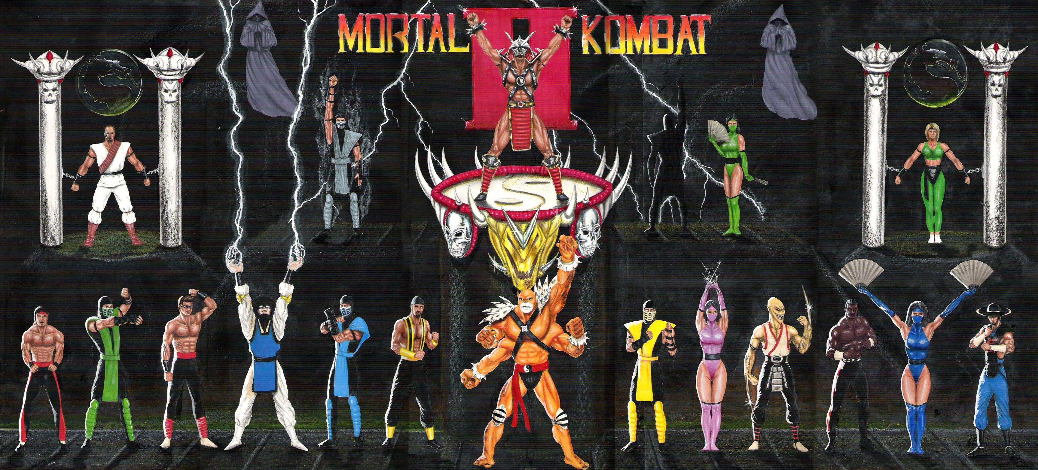 3454x1565 Mortal Kombat 2 wallpaper.