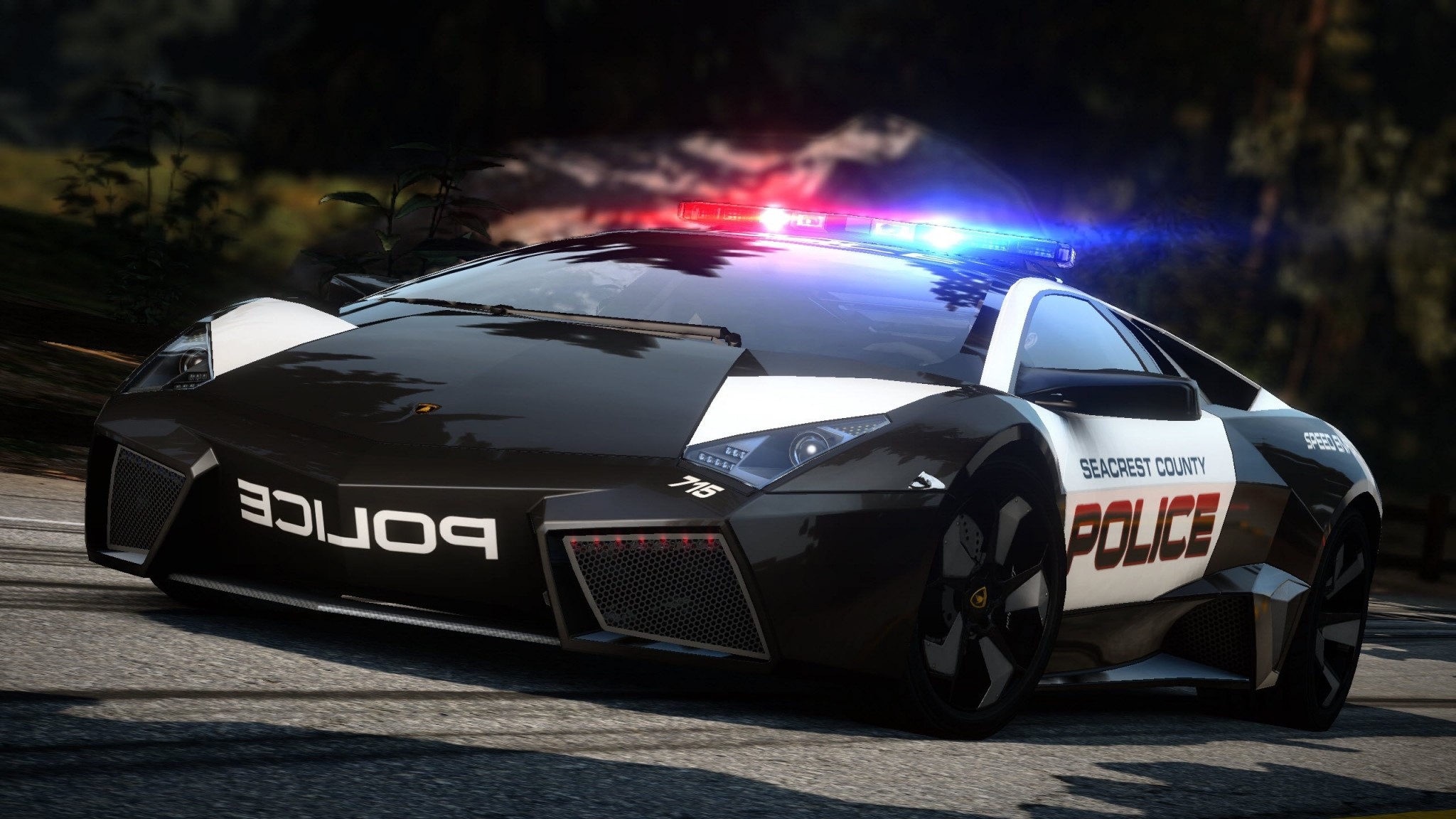 2048x1152 Need For Speed Hot Pursuit Lamborghini Police Car HD desktop wallpaper :  Widescreen : High Definition : Fullscreen : Mobile : Dual Monitor