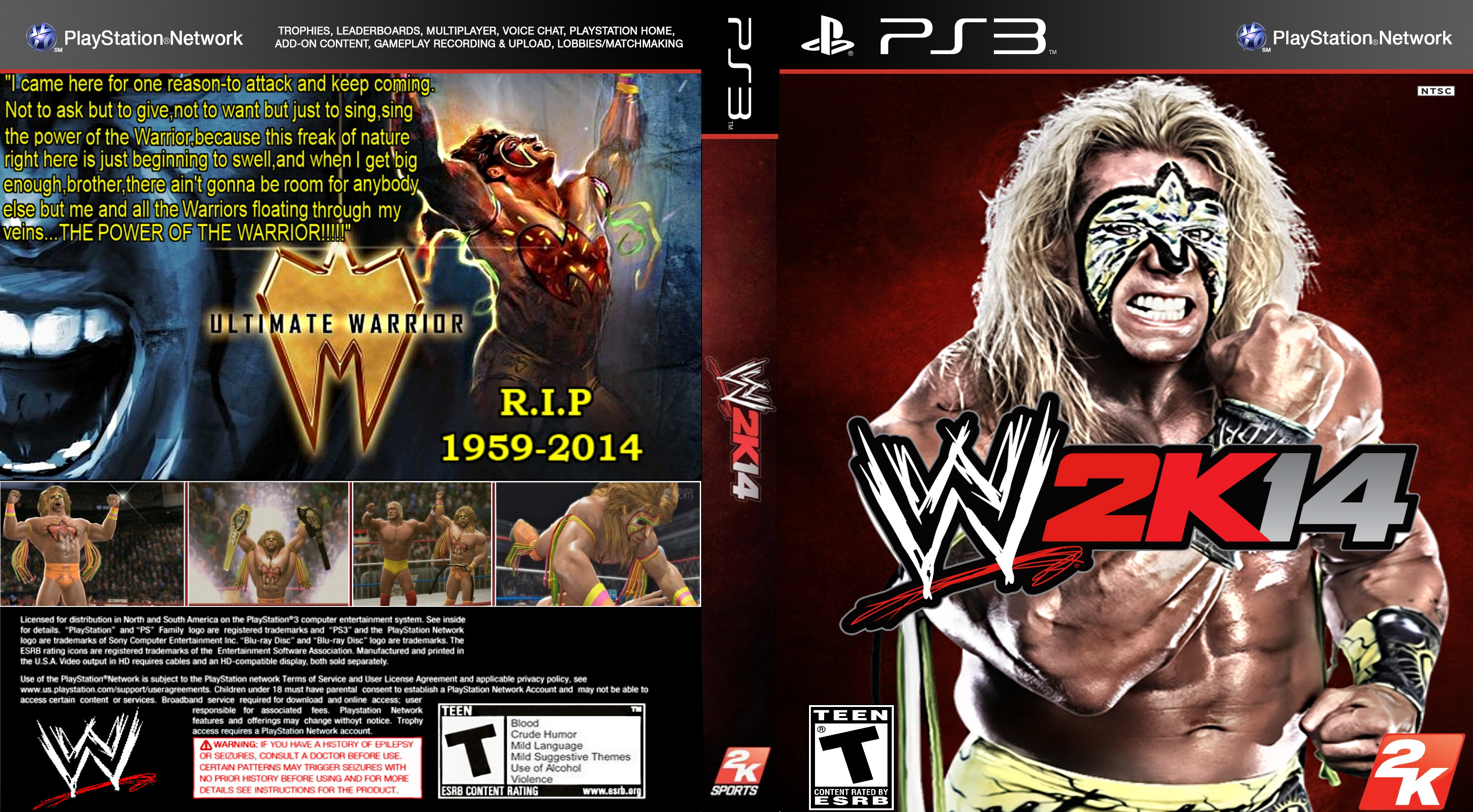 3210x1770 ... EliteSaiyanWarrior Ultimate Warrior Wwe2k14 Tribute Cover(PS3) by  EliteSaiyanWarrior