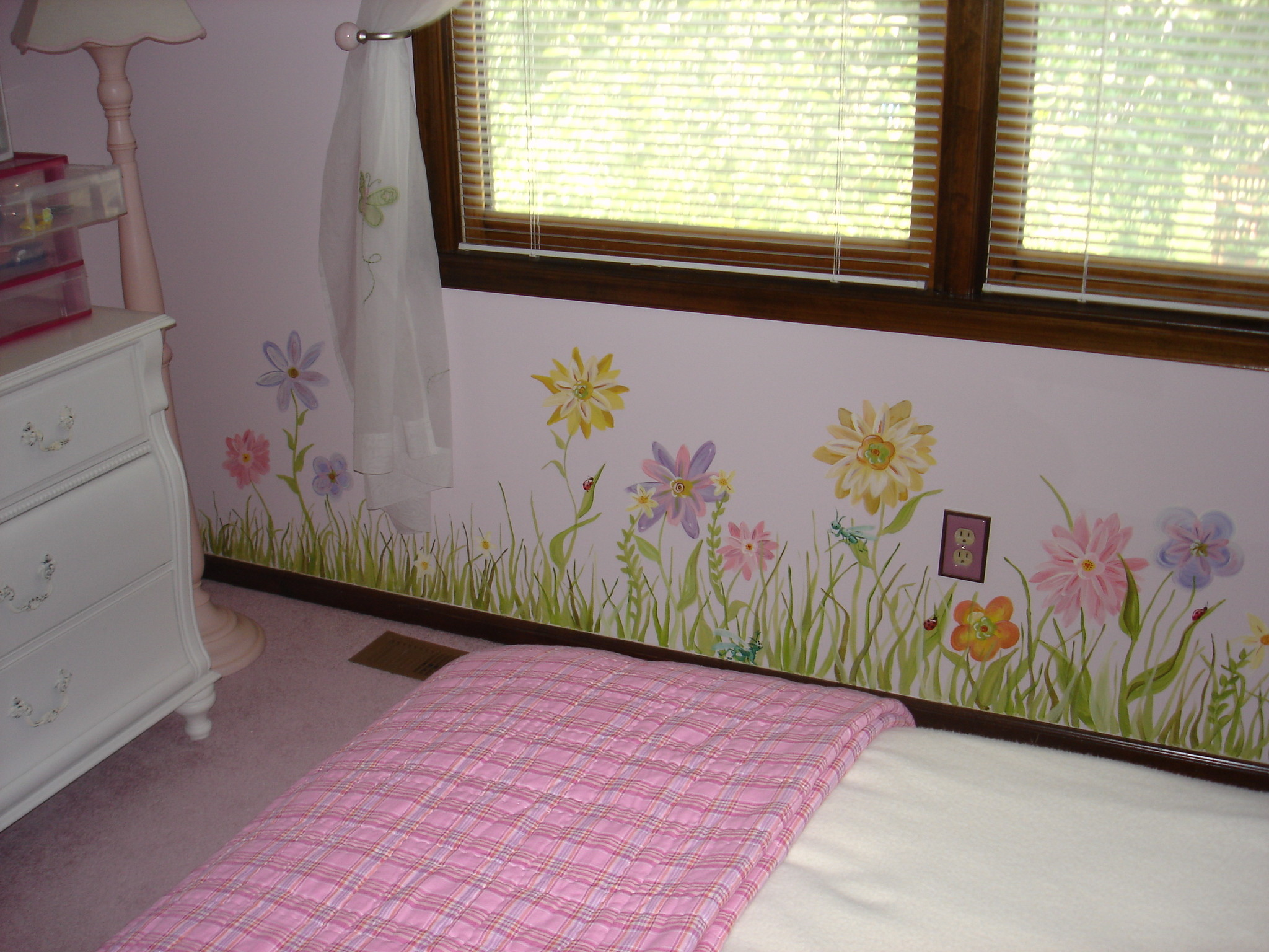 2048x1536 flower mural for girls room flower with cool bedroom ideas for girl