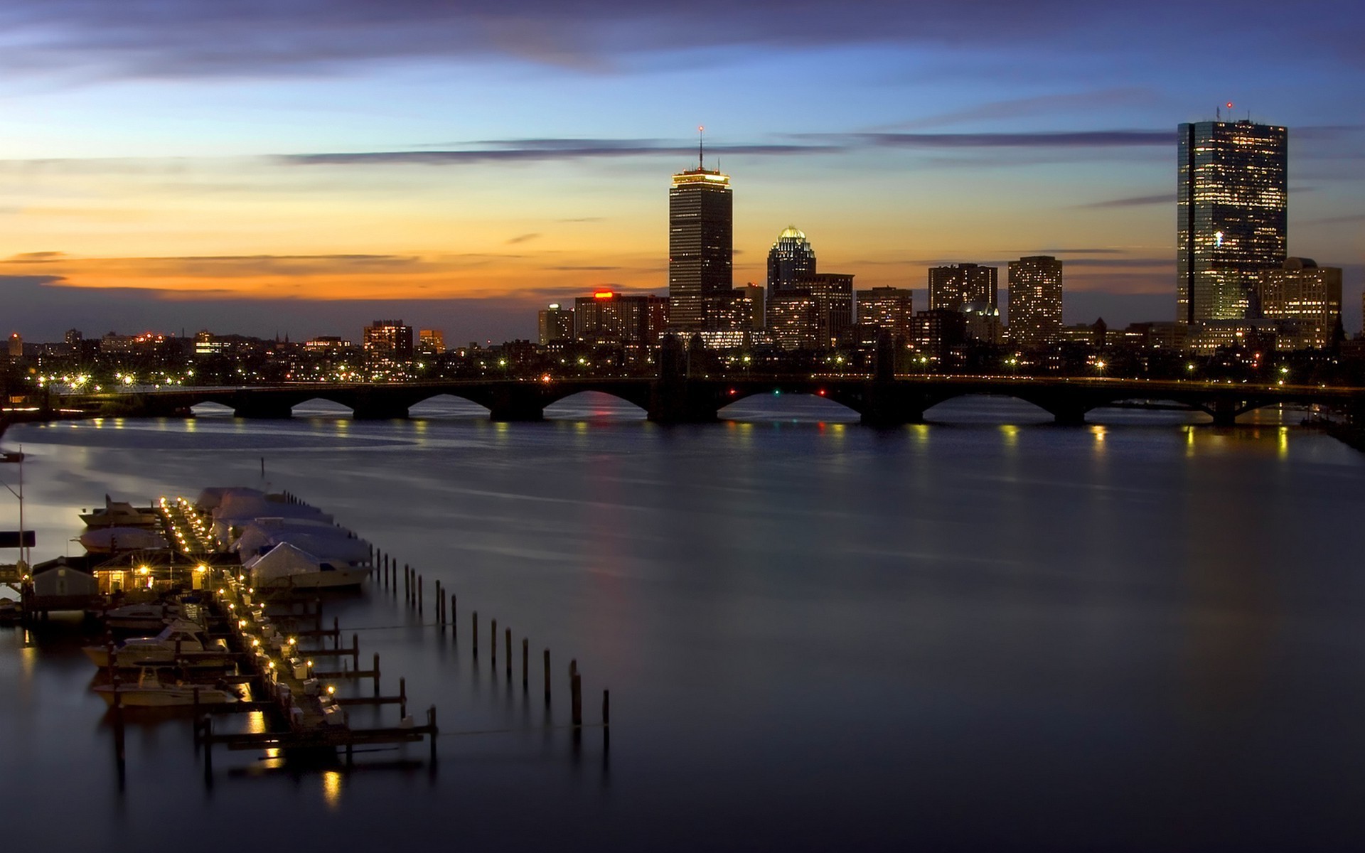 1920x1200 sunset, Cityscape, Boston Wallpapers HD / Desktop and Mobile Backgrounds