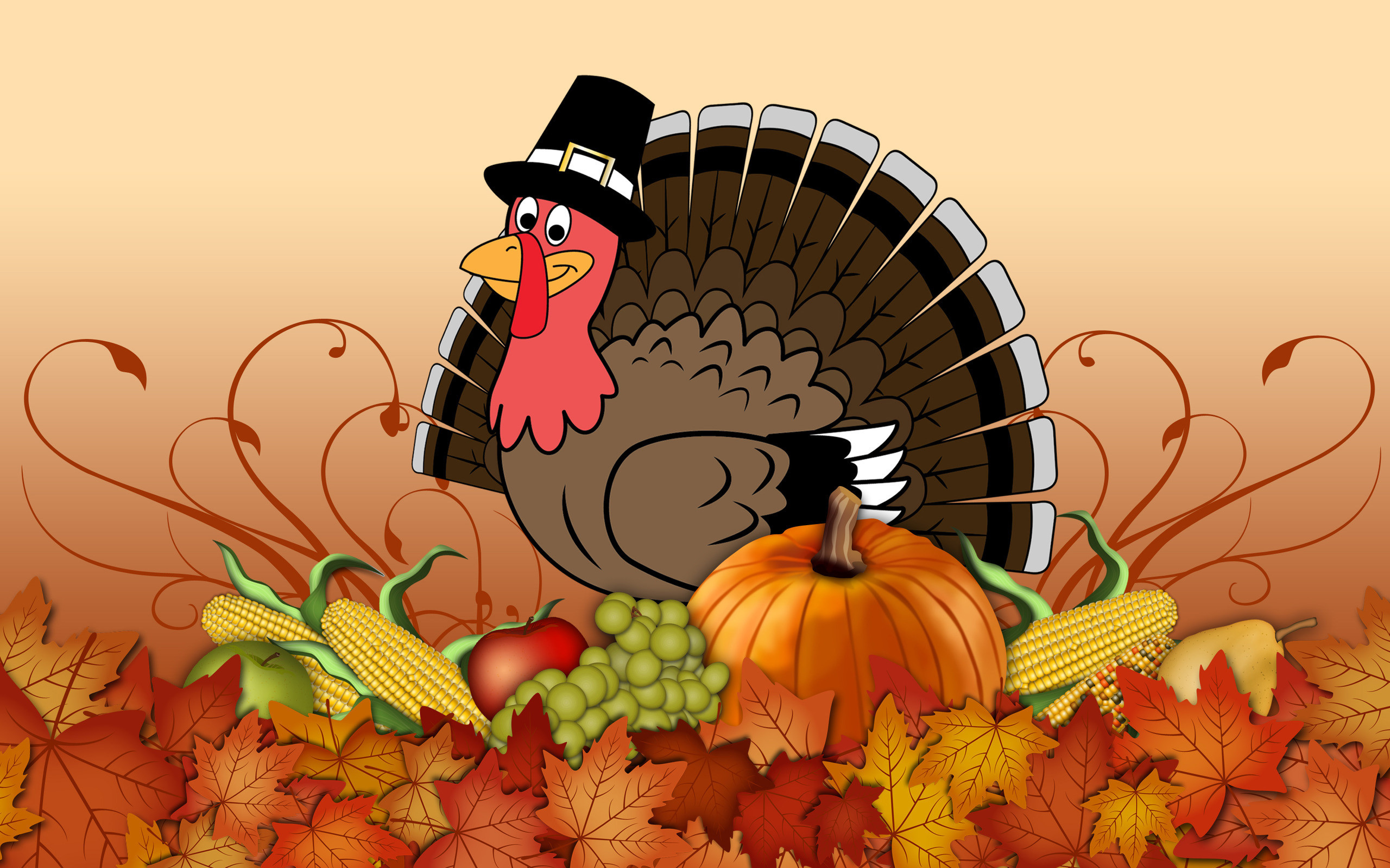 2560x1600 thanksgiving turkey day background Wallpaper HD