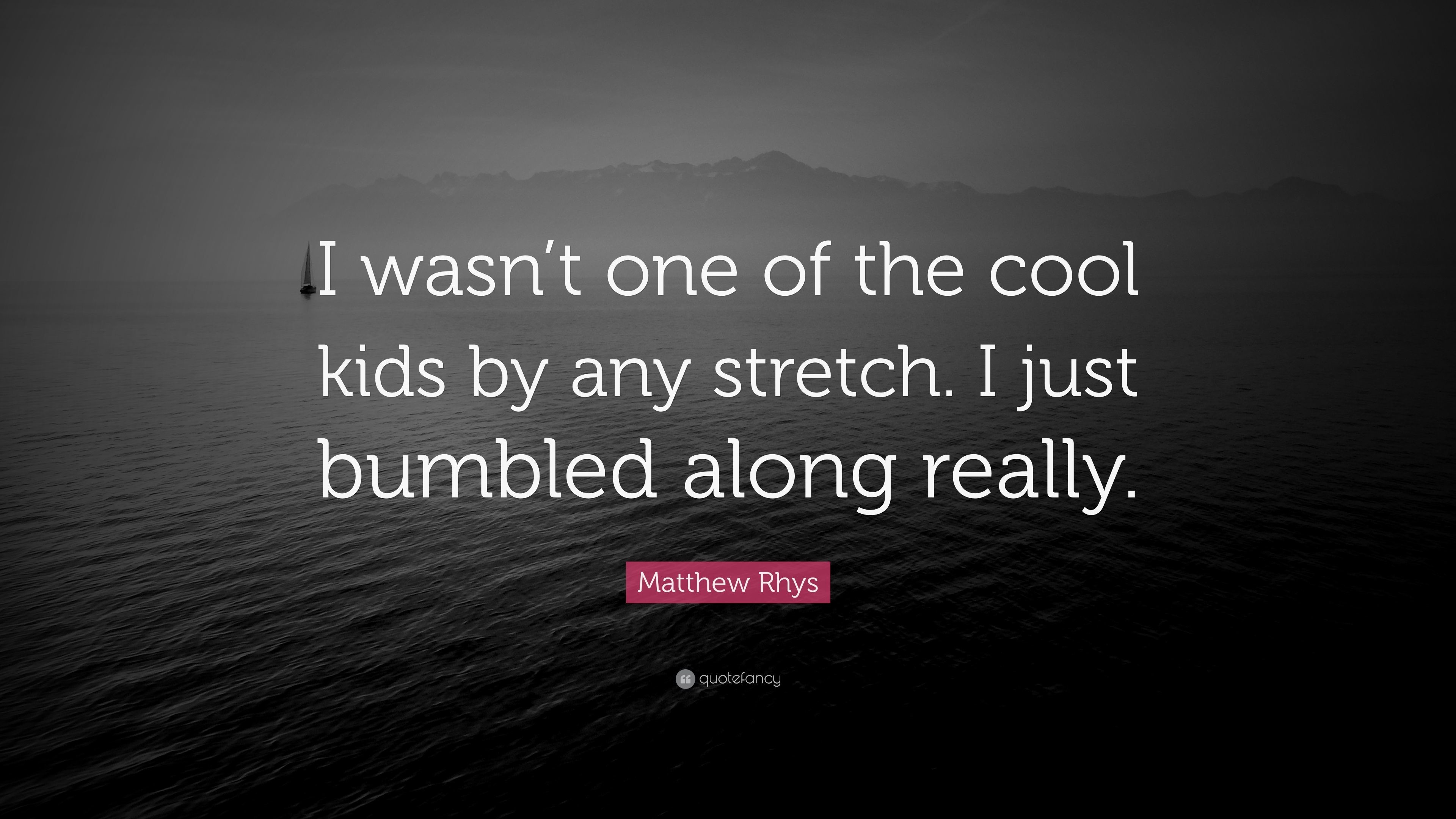 3840x2160 Matthew Rhys Quote: “I wasn't one of the cool kids by any