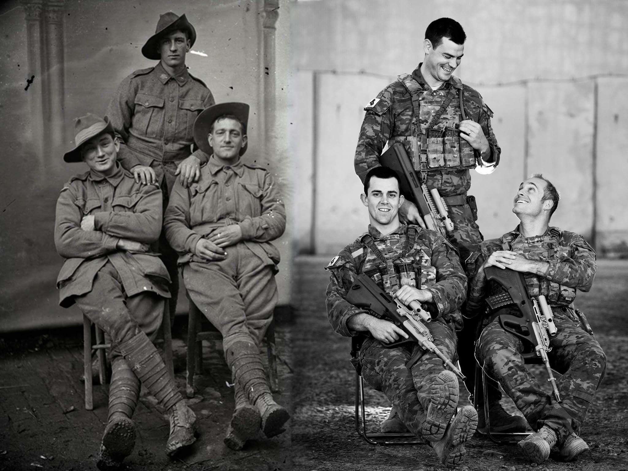 2048x1536 Australian Army Soldiers Then and Now: 1st Div in Vignacourt France WW1  (1916-