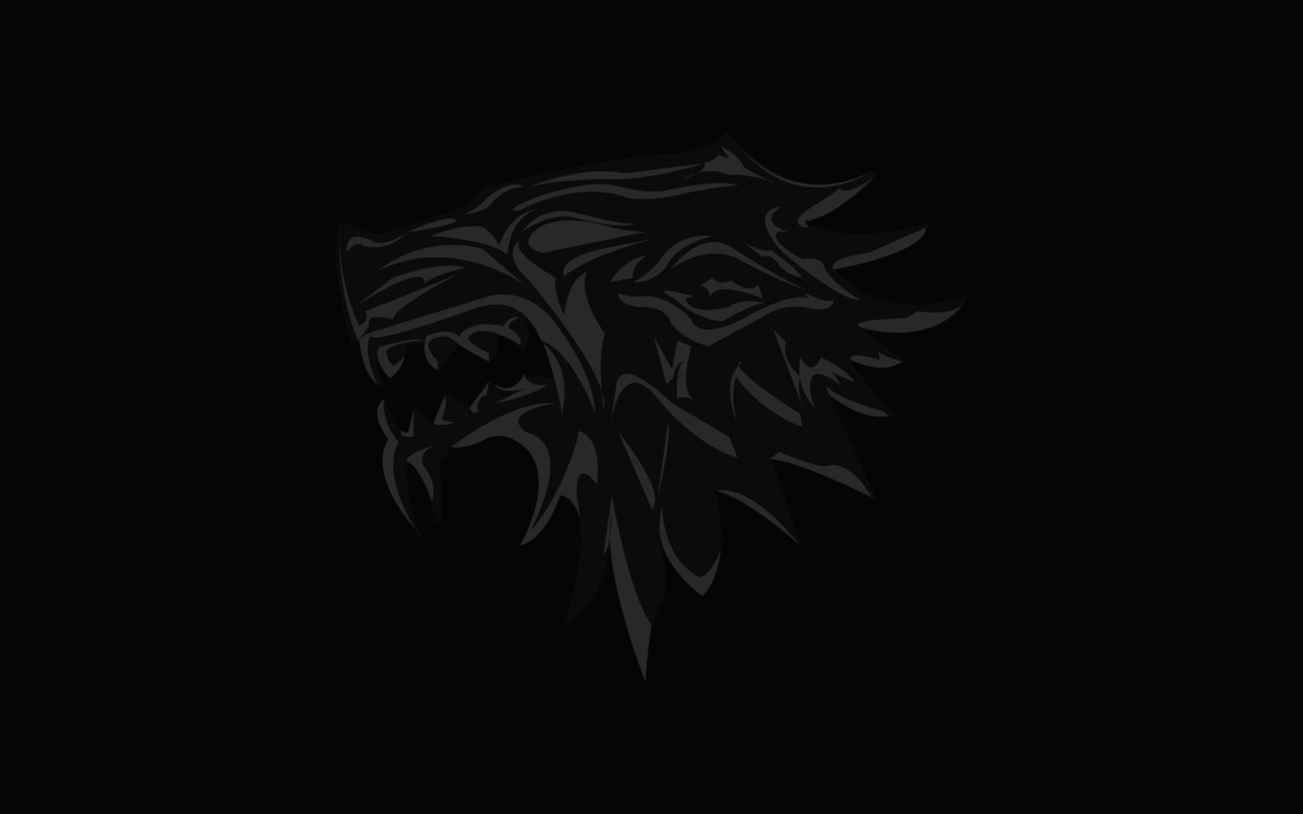 2560x1600  Wallpaper house of stark, game of thrones, logo, emblem, wolf