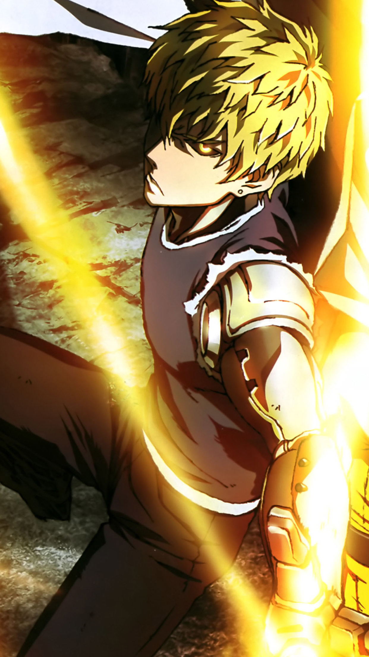 1242x2208 One punch man genos super iphone hd wallpapers background