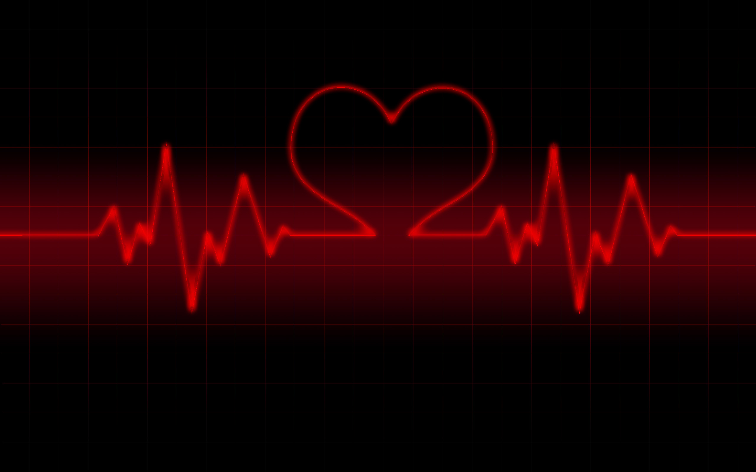 2560x1600 life line heart rate Wallpaper Valentine Day Red And Black Wallpapers