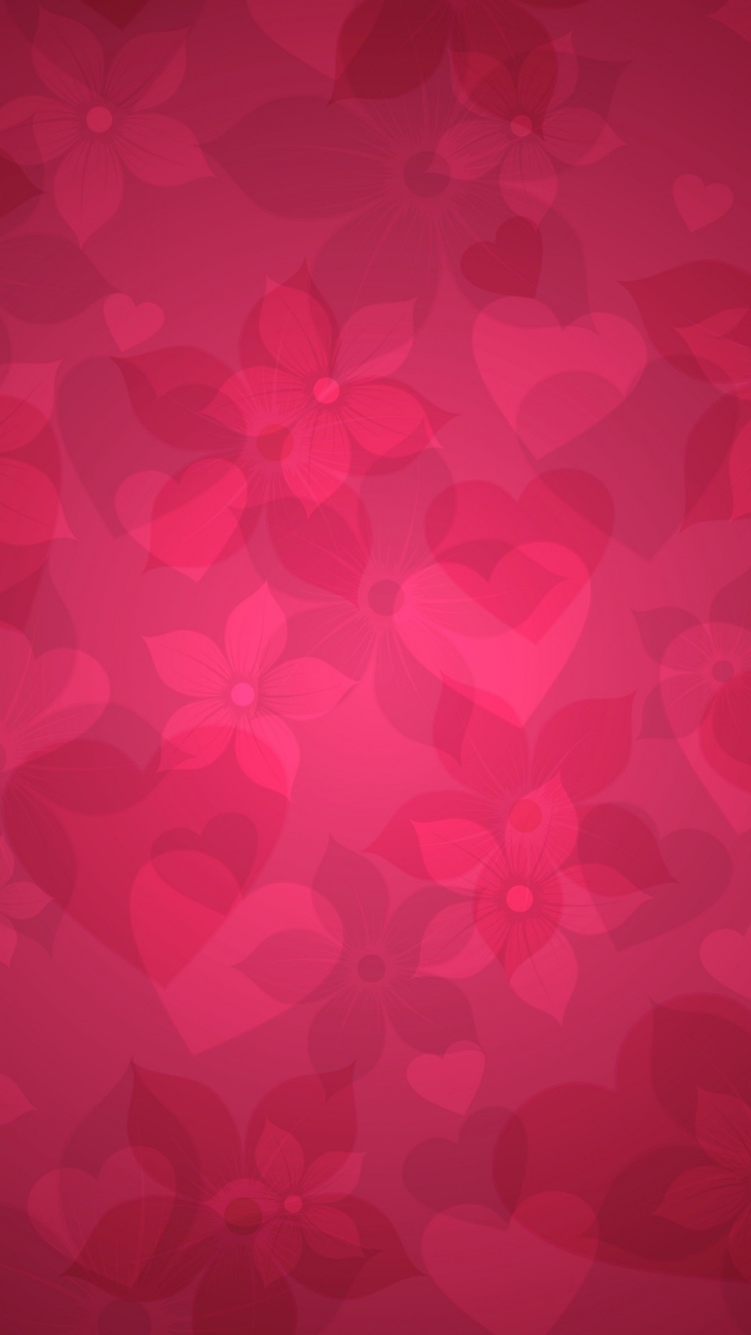 1080x1920  Wallpaper texture, pink, heart, hearts, flowers